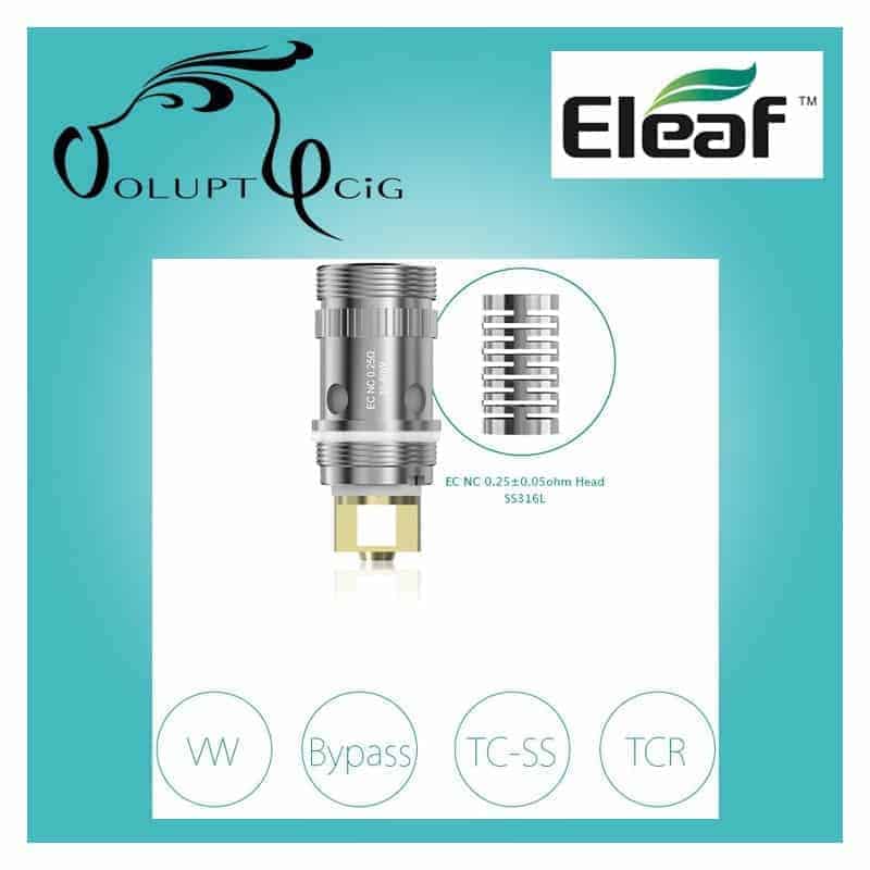 Résistances Eleaf MELO EC 0.25 NotchCoil (inox) Résistances Eleaf MELO EC 0.25 NotchCoil (inox)