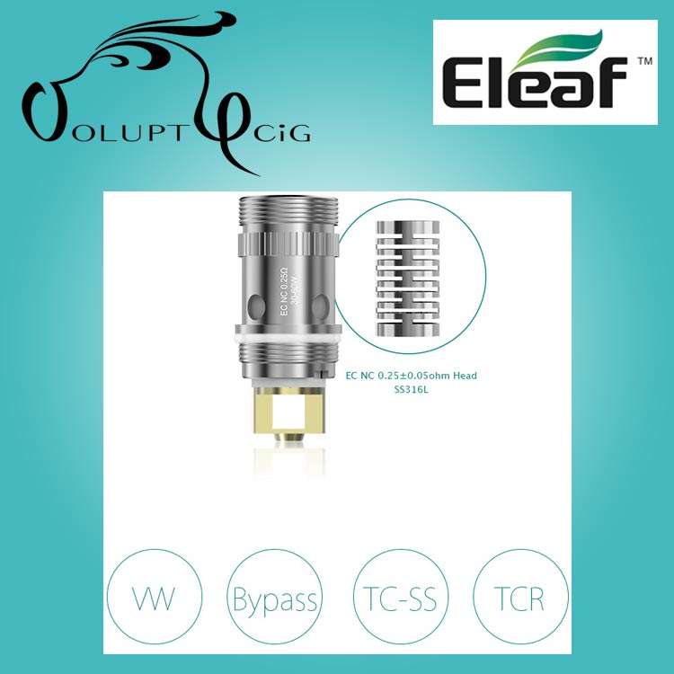 Résistances Eleaf MELO EC 0.25 NotchCoil (inox)