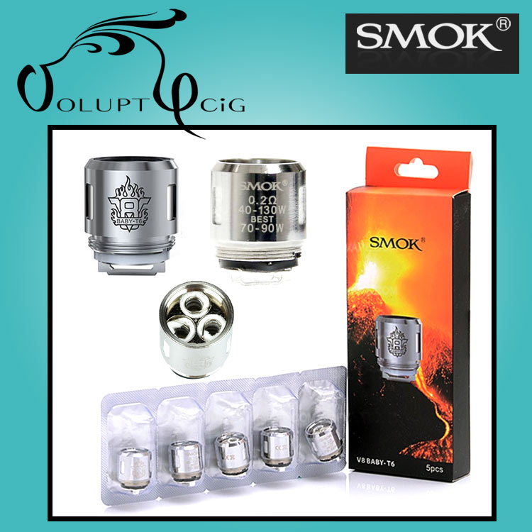 Résistance TFV8 BABY T6 0.2 Ohm 6 coils Smok Résistance TFV8 BABY T6 0.2 Ohm 6 coils Smok