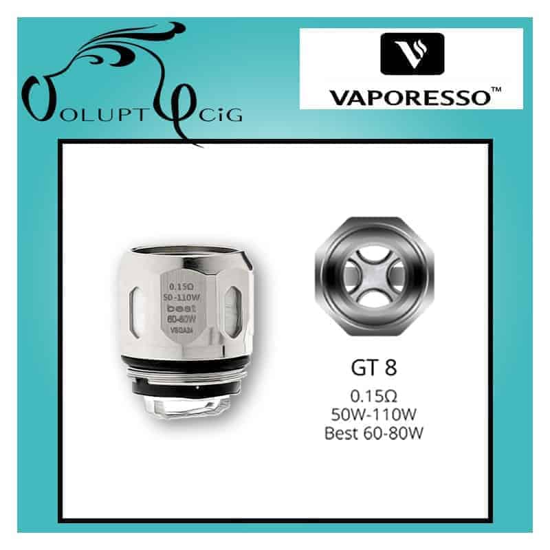 Résistance GT8 Core 0.15 (60-110W) Vaporesso - Cigarette électronique