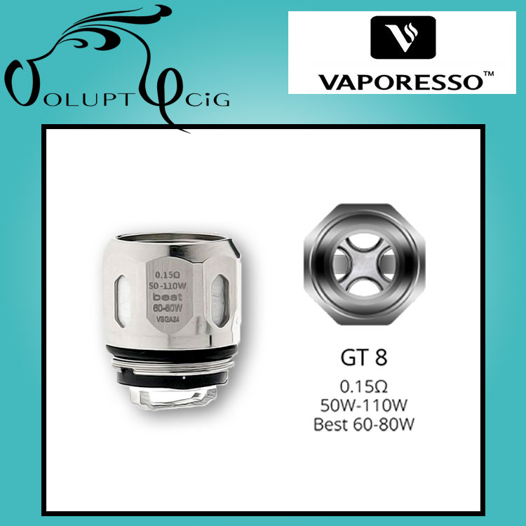 Résistance GT8 Core 0.15 (60-110W) Vaporesso - Cigarette électronique