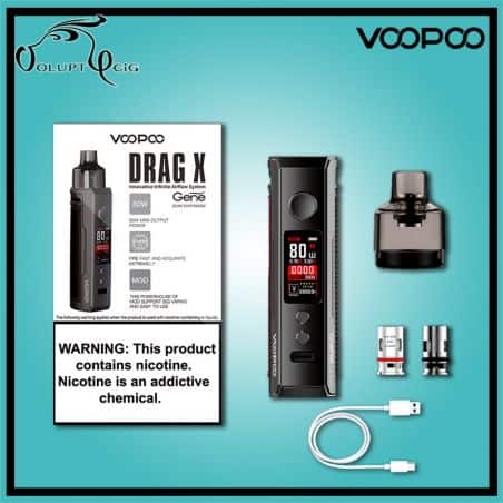 KIT Pod DRAG X Voopoo - Cigarette électronique Pod