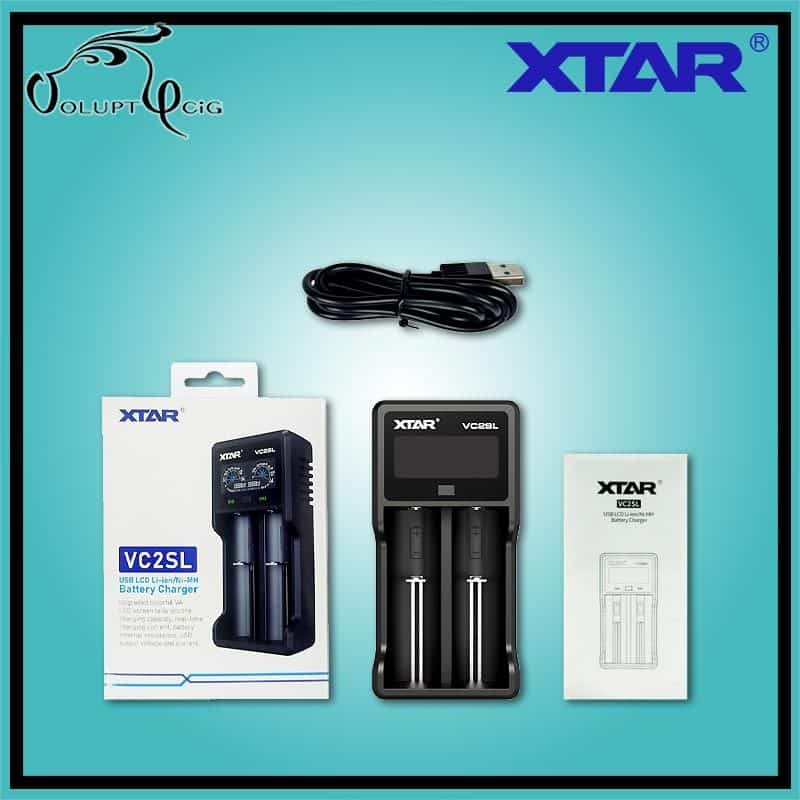 Chargeur deux accus VC2 pour cigarette électronique - XTAR