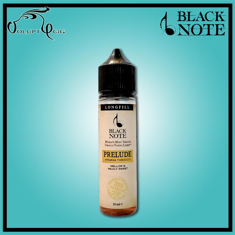 PRELUDE "longfill" 20 ml (40 ml à booster) Black Note - Eliquide macérat tabac sans additf