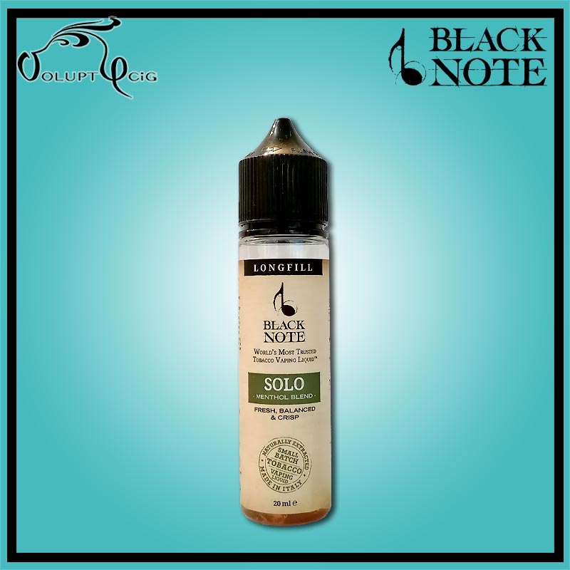 SOLO "longfill" 20 ml (40 ml à booster) Black Note - Eliquide macérat tabac sans additf