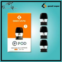 CARTOUCHE Q Pod 0.8 Ohm*3 Geekvape - Cigarette électronique Pod