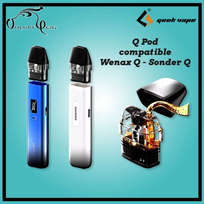 Pack 3 cartouches Q Pod 0.8 ohm Geek Vape