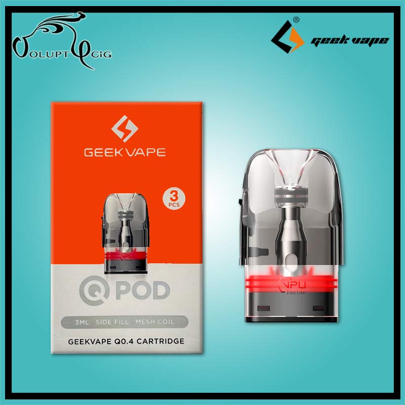 CARTOUCHE Q 3ml SIDE FILL 0.4 Ohm*3 Geekvape - Cigarette électronique Pod