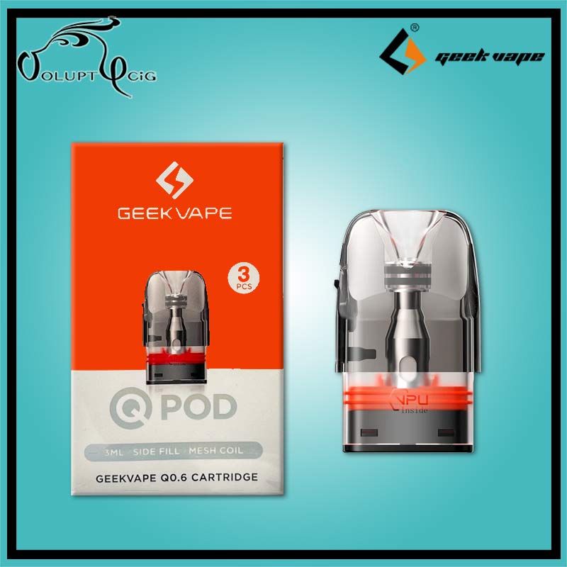 CARTOUCHE Q 3ml SIDE FILL 0.6 Ohm*3 Geekvape - Cigarette électronique Pod