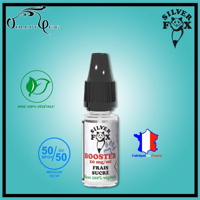 Booster Nicotine FRAIS SUCRE Silverfox 10ml 20mg VIP - Eliquide DIY Voluptycig