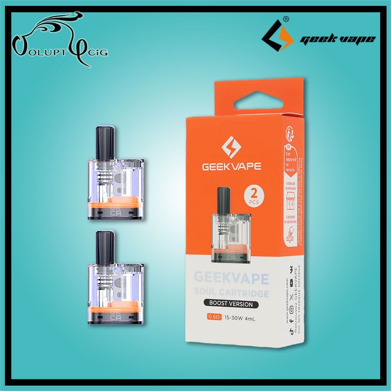 CARTOUCHE SOUL Boost 0.6 Ohm Geekvape (x2) - Cigarette électronique Pod