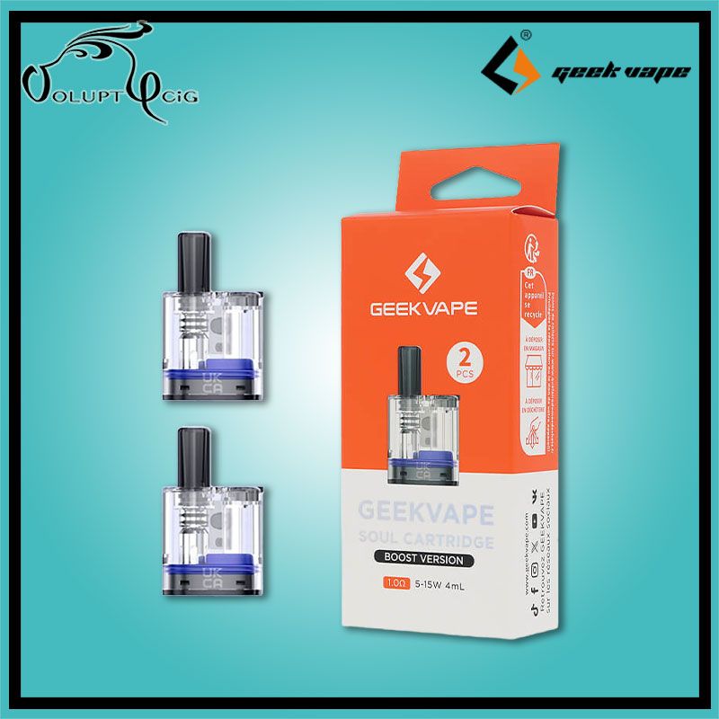 CARTOUCHE SOUL Boost 1.0 Ohm Geekvape (x2) - Cigarette électronique Pod