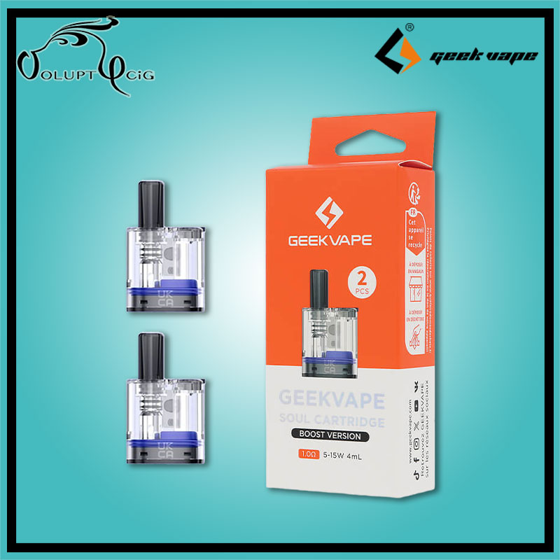 CARTOUCHE SOUL Boost 1.0 Ohm Geekvape (x2) - Cigarette électronique Pod