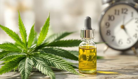 Feuilles de chanvre et huile de CBD pour le sommeil