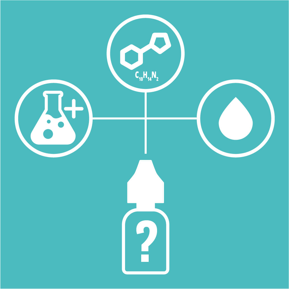 Additifs, nicotine et composition globale d'un e-liquide