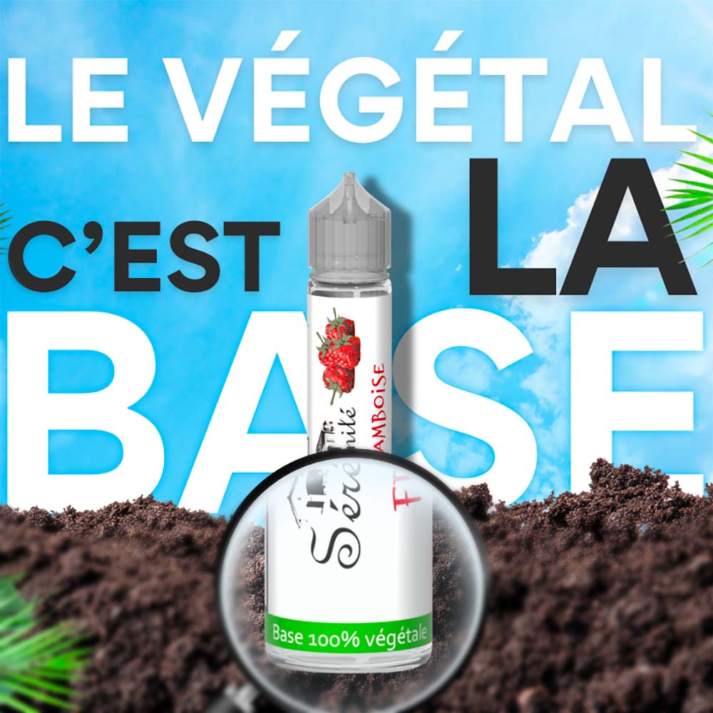 Banière Sérénité e-liquides : le végétal, c'est la base